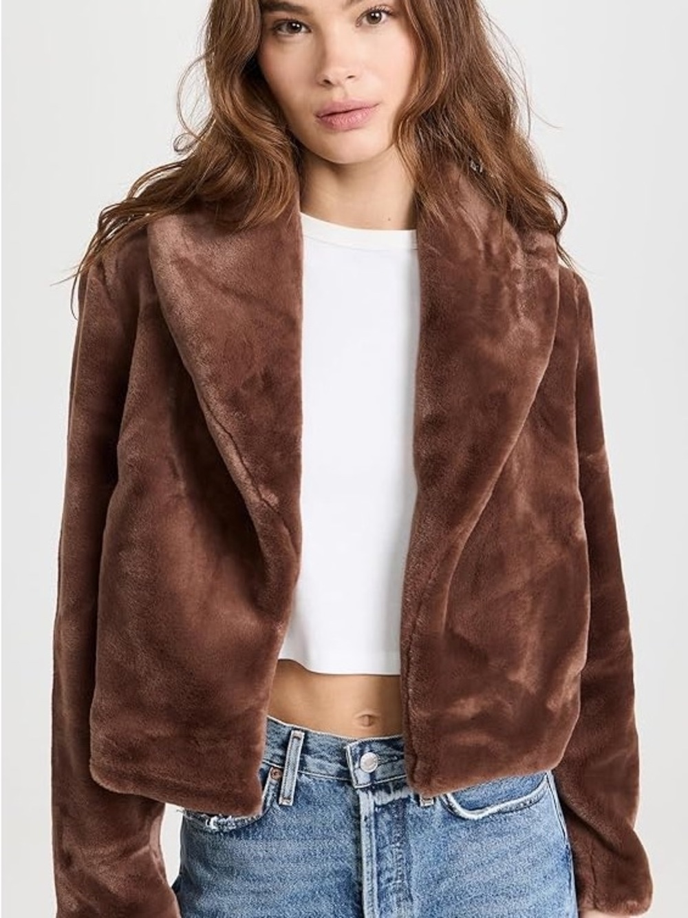 BlANK NYC Espresso Faux Fur Martini Jacket